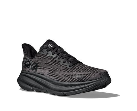 Hoka Mens Clifton 9 Running Shoe - Black/Black