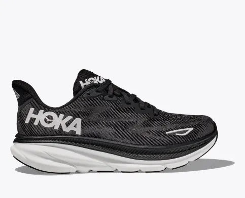 Hoka Womens Clifton 9 Running Shoe Black/White