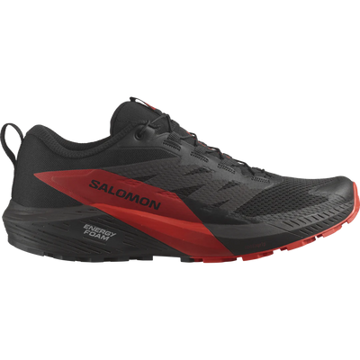 Salomon Mens Sense Ride 5 Trail Running Shoes D Black/Fiery Red