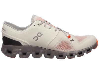 On Mens Cloud X 3 (D) Running Shoe Ivory/Alloy