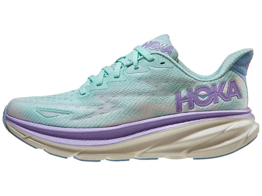 Hoka Womens Clifton 9 Running Shoe Sunlit Ocean/Lilac Mist