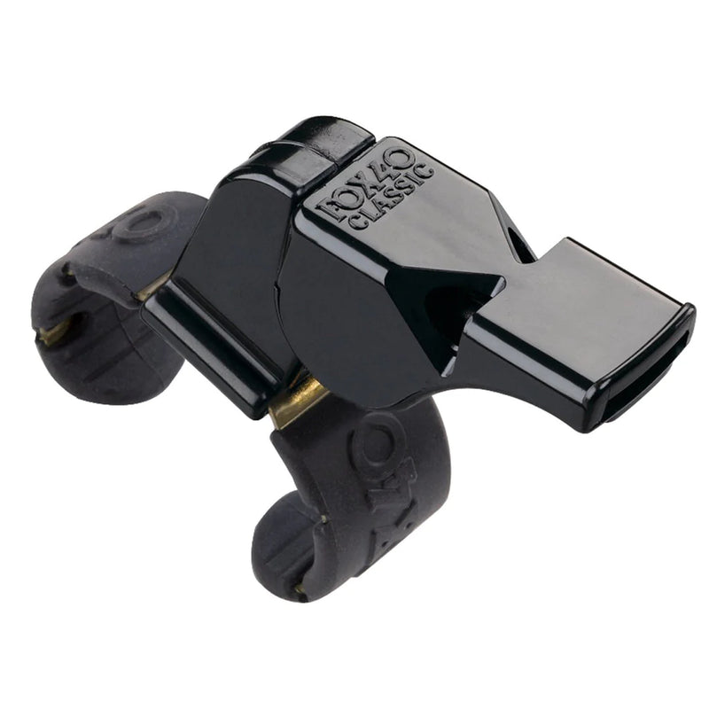 Fox40 Classic Cmg Official Whistle Fingergrip - Black