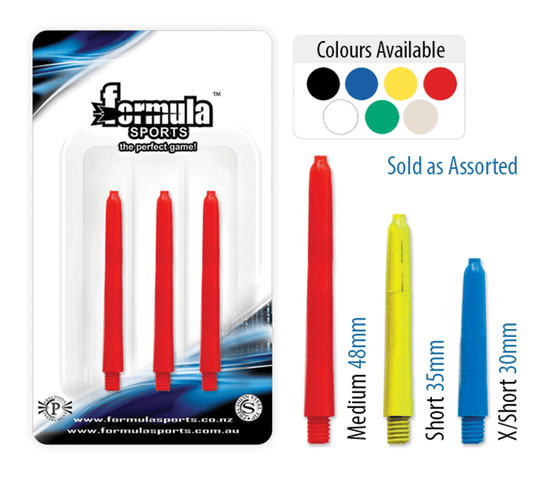 Formula Nylon Extra Short Assorted Colours Dart Shafts_300101