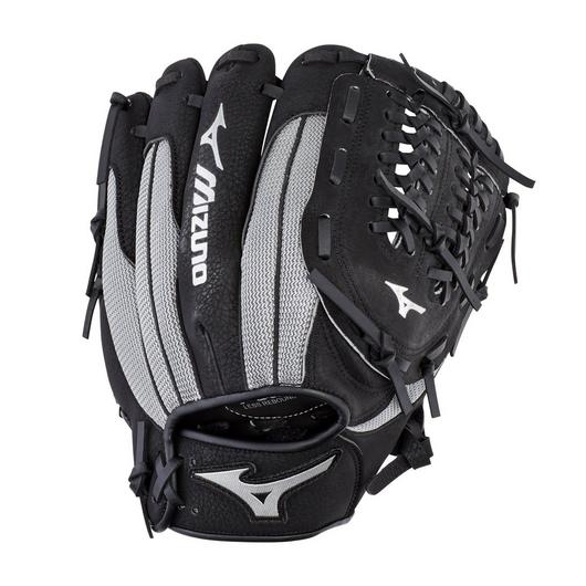 Mizuno Prospect Powerclose 11 Inch Baseball RHT Fielders Glove - Black/Grey