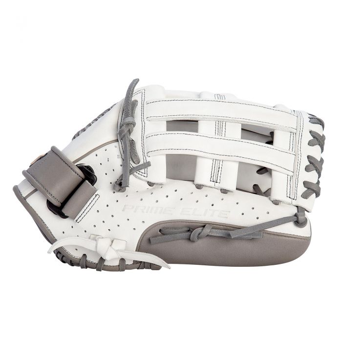 Mizuno Prime Elite 13 Inch Fastpitch Softball RHT Fielders Glove - White/Grey