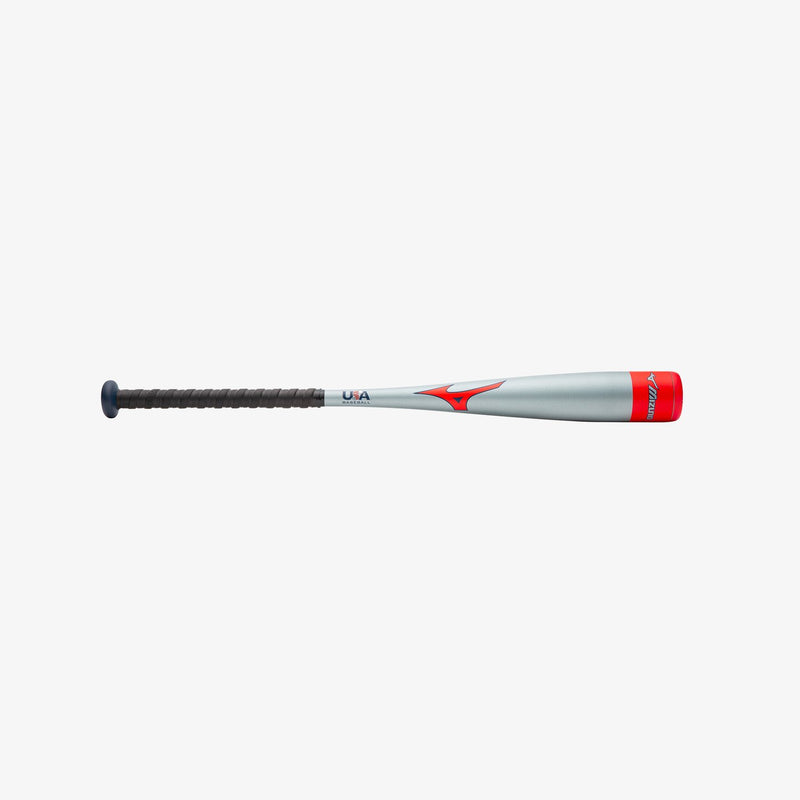 Mizuno B21 power Alloy Youth (-10)Composite Baseball Bat - Grey/Red