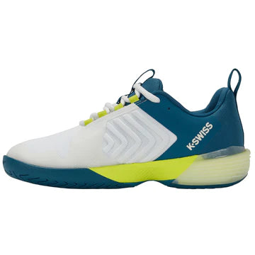 K-Swiss Ultrashot 3 AC Mens Tennis Shoe - White/Celestial/Primrose