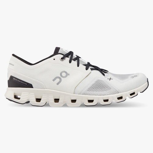 On Mens Cloud X 3 (D) Running Shoe Ivory/Black