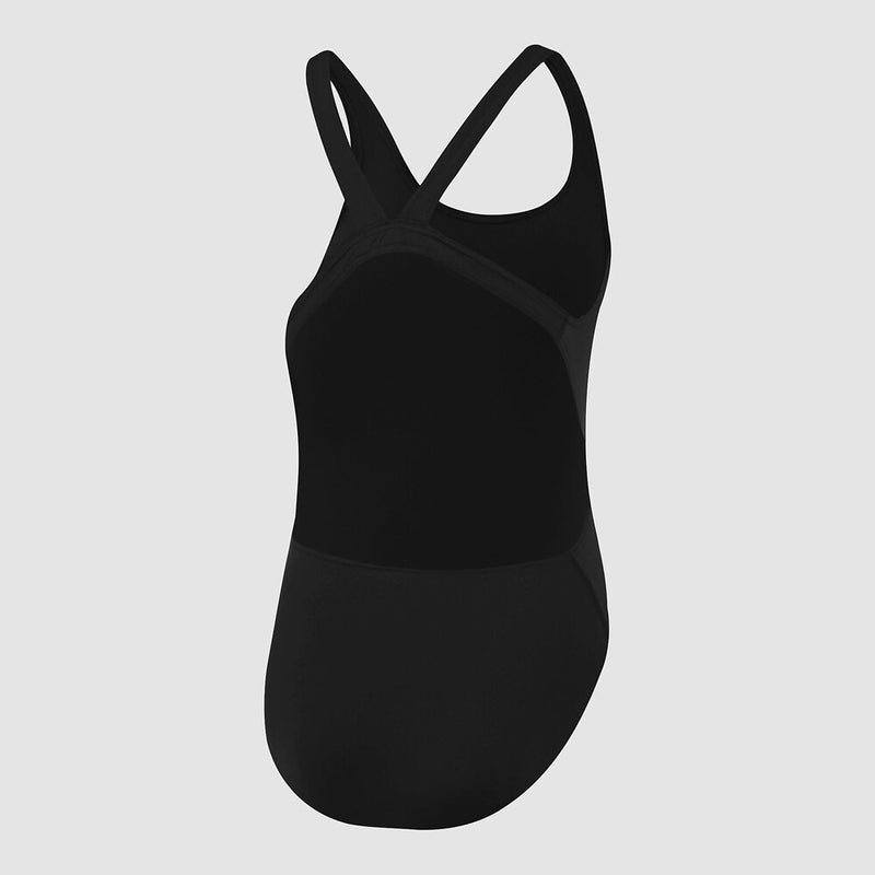 Speedo Girls Endurance + Leaderback Swimsuit - Black
