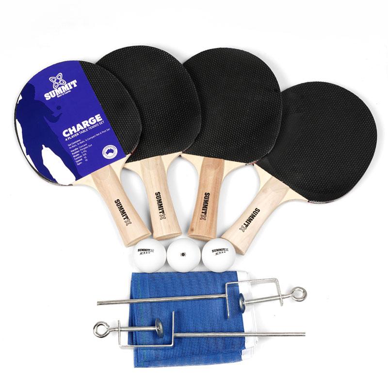 Summit Charge 4 Player Table Tennis Set With Net