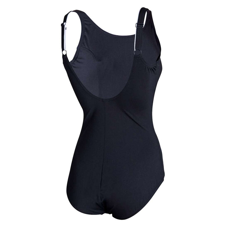 Speedo Womens Concealed D Cup Tank Swimsuit - Black/White