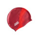 Zoggs Junior Silicone Cap Multi Colour-Burgundy/Red