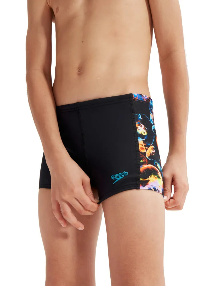 Speedo Boys Digital Allover Aquashort Black