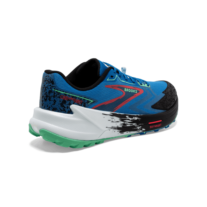 Brooks Catamount 3 D Mens Trail Shoe-Victoria Blu/Blk/Spring-8