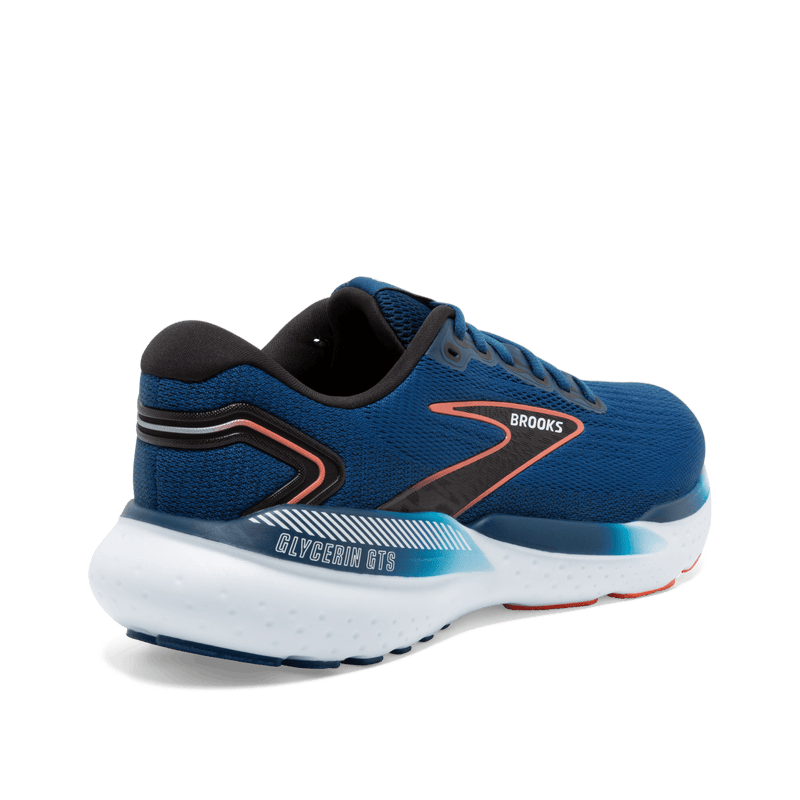 Brooks Glycerin Gts 21 D Mens Running Shoe-Blue Opal/Black