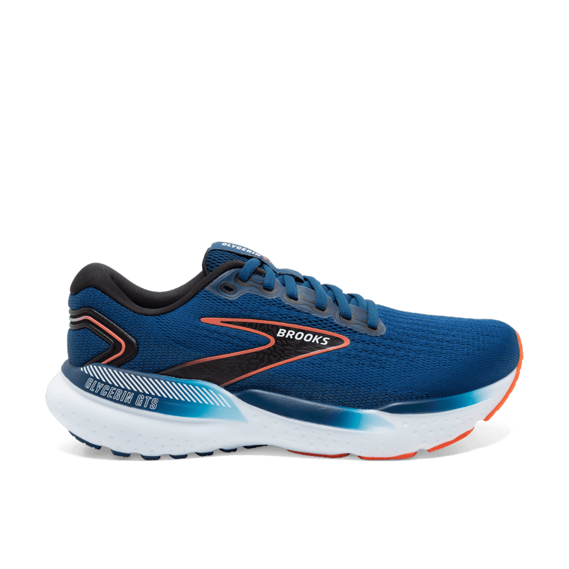 Brooks Glycerin Gts 21 D Mens Running Shoe-Blue Opal/Black