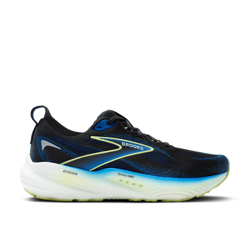 Brooks Mens Glycerin 22 D-Black/Cobalt/Neo Yellow