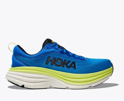 Hoka Bondi 8 D Mens Running Shoe-Electric Cobalt/Lettuce