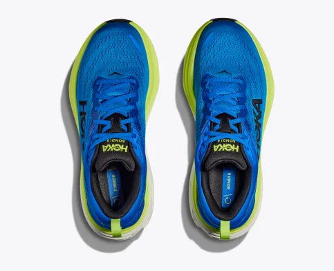 Hoka Bondi 8 D Mens Running Shoe-Electric Cobalt/Lettuce