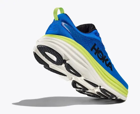 Hoka Bondi 8 D Mens Running Shoe-Electric Cobalt/Lettuce