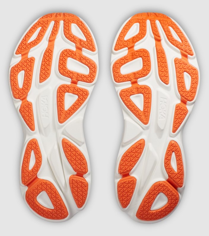 Hoka Mens Bondi 8 (D) Running Shoe - Coastal Sky/Vibrant Orange
