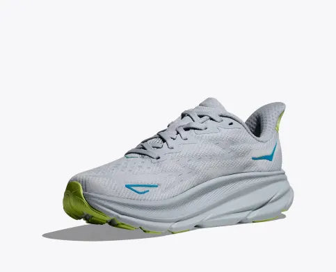 Hoka Clifton 9 D Wide Womens Running Shoe-Gull/Sea Ice