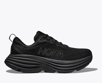 Hoka Womens Bondi 8 Running Shoe-Black/Black