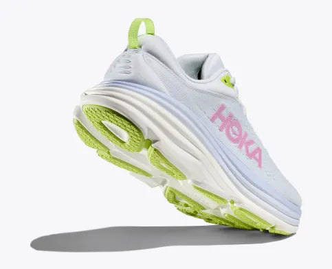 Hoka Bondi 8 Womens Running Shoe-Sea Ice/Pink Twilight