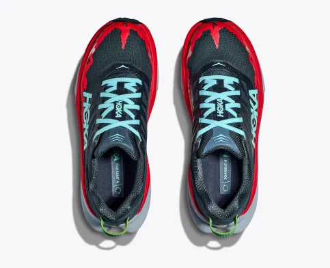 Hoka Mens Torrent 4 Trail Shoe -Grey/Red