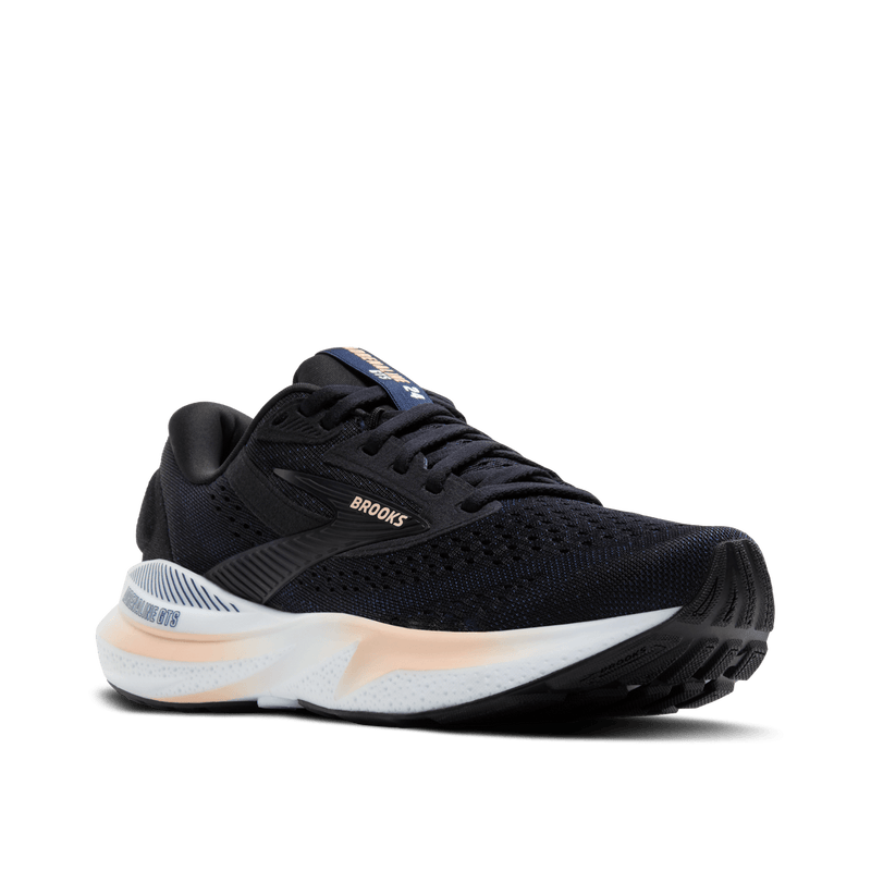 Brooks Womens Adrenaline GTS 24-Black/Peach/Peacoat