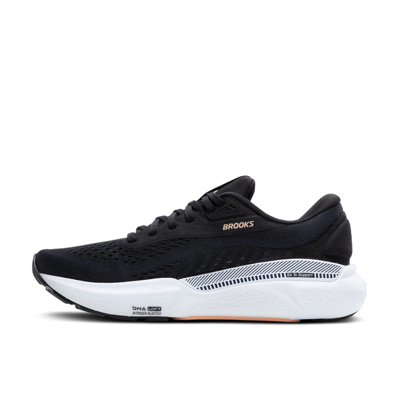 Brooks Womens Adrenaline GTS 24-Black/Peach/Peacoat