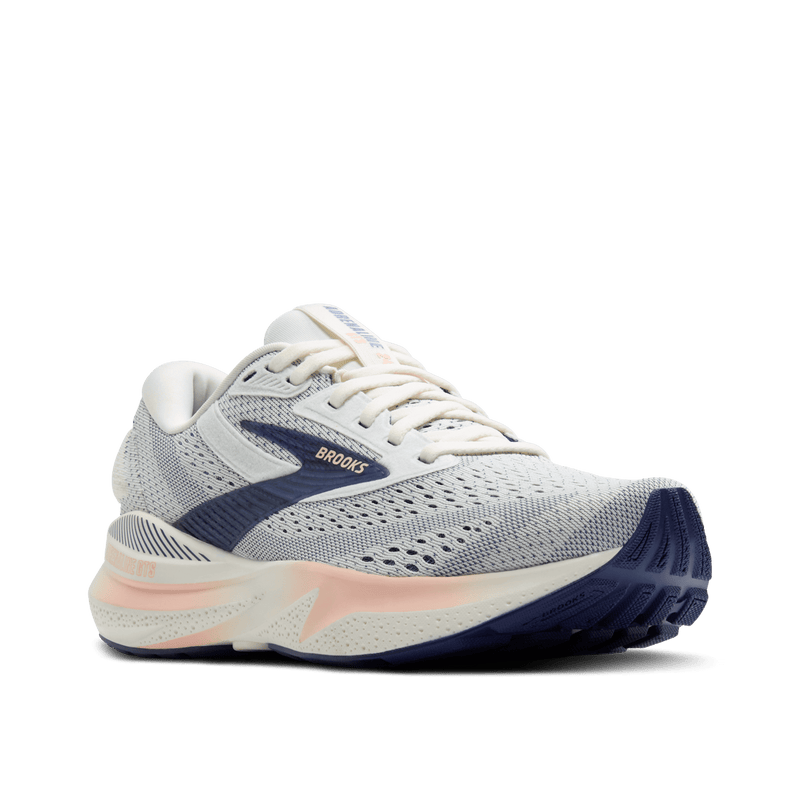 Brooks Womens Adrenaline GTS 24-Grey/Blue Ribbon/Peach