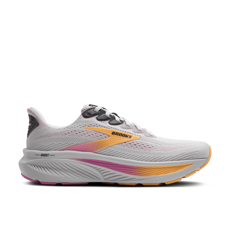 Brooks Womens Ghost 17 B-Oyster/Apricot/Pink