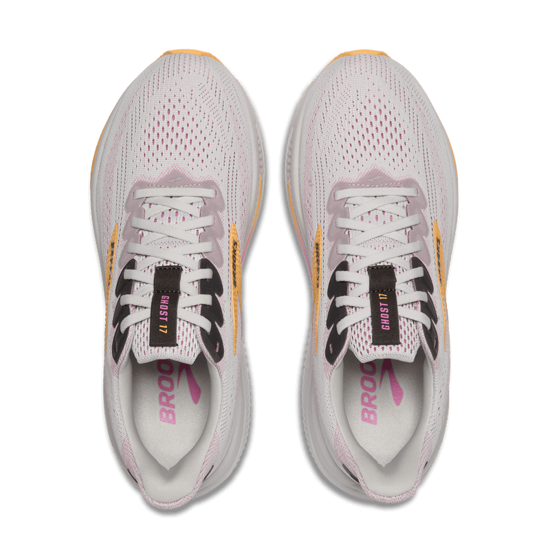 Brooks Womens Ghost 17 B-Oyster/Apricot/Pink