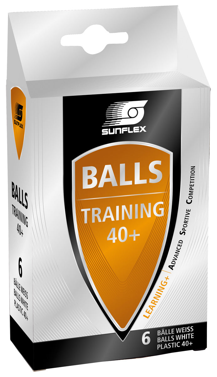 Sunflex Table Tennis Balls Training 40+ - White