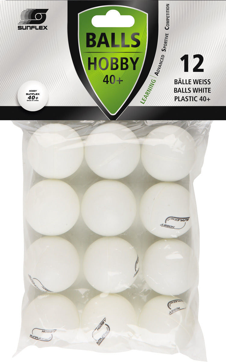 Sunflex Hobby Table Tennis Balls-White