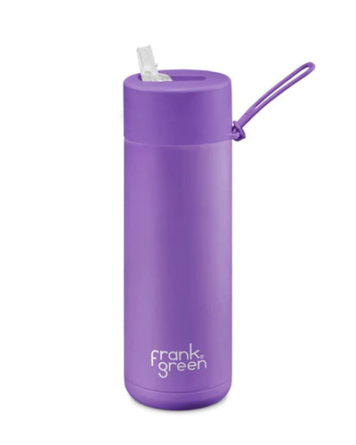 Frank Green 20Oz SSC Straw Lid Bottle-Purple