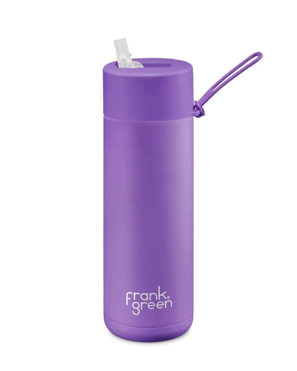 Frank Green 20Oz SSC Straw Lid Bottle-Purple