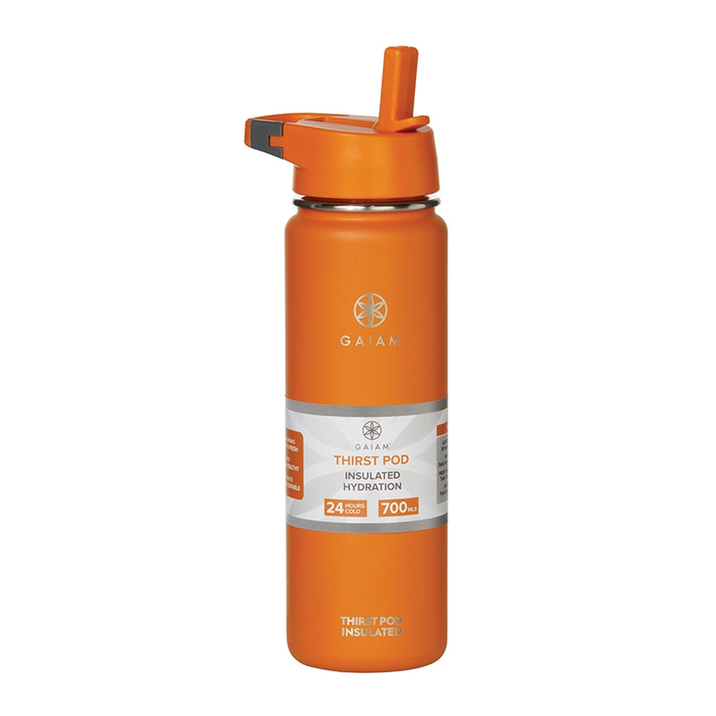 Gaiam Thirst Pod 700ml Insulated Waterbottle Orange