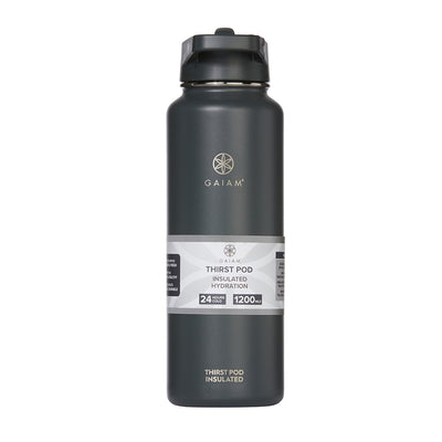 Gaiam Thirst Pod 1200ml Insulated Waterbottle Black