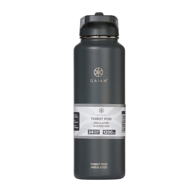 Gaiam Thirst Pod 1200ml Insulated Waterbottle Black