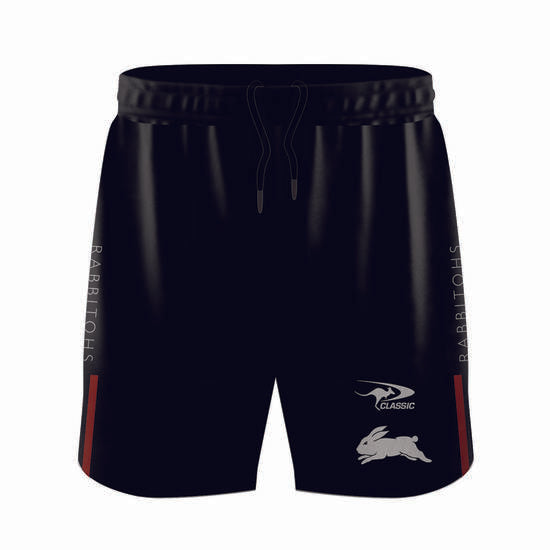 Classic Rabbitohs 2024 Mens Training Shorts Black