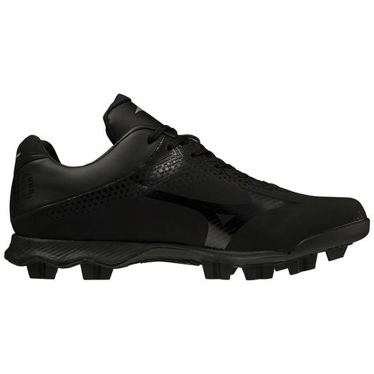 Mizuno Lightrevo TPU Moulded Adult Baseball/Softball Cleat-Black/Black