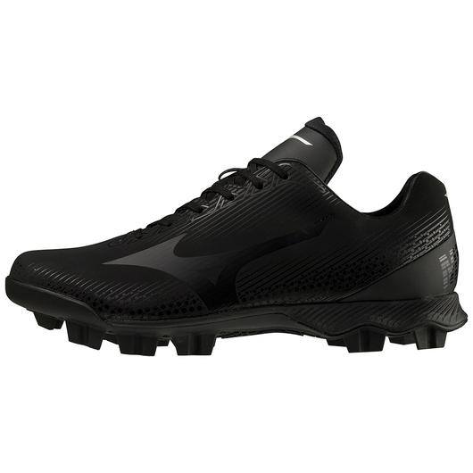 Mizuno Lightrevo TPU Moulded Adult Baseball/Softball Cleat-Black/Black