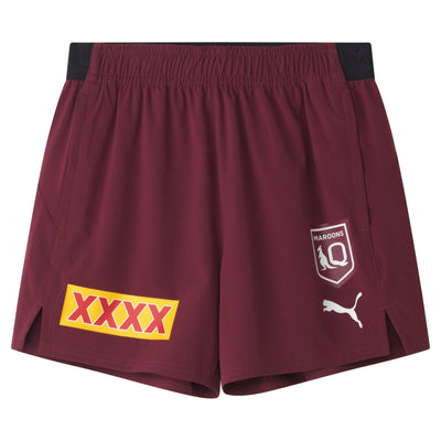 Puma 2025 QLD Training Shorts Mens-Burgundy/QRL
