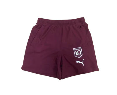 Puma 2024 Qrl Maroons Shorts Replica Maroon Youth