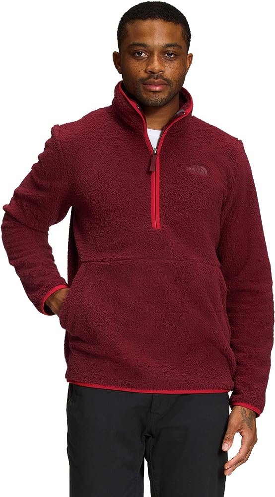 The North Face Mens Dunraven Sherpa Fleece - Cordovan/TNF Red