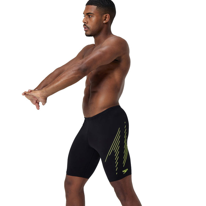 Speedo Mens Hyperboom Plcmnt Jammer-Black/Yellow