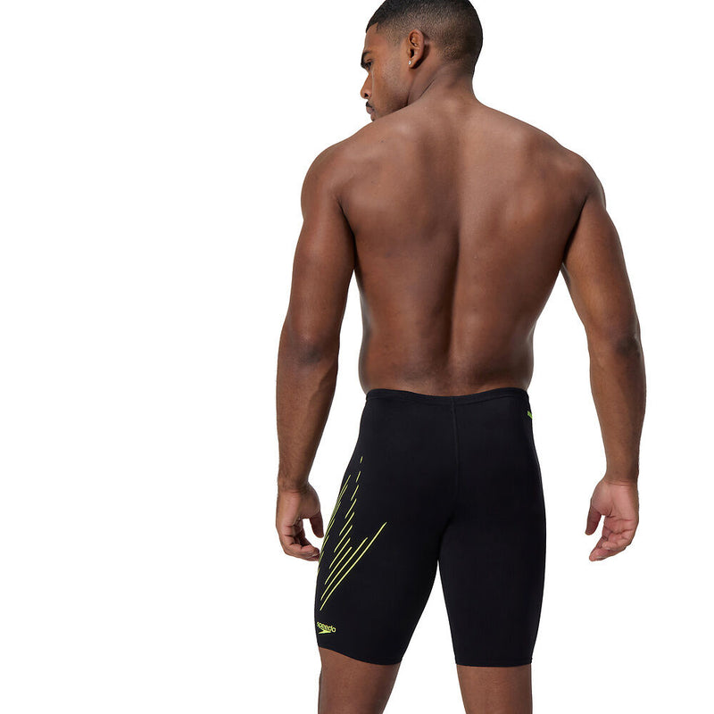 Speedo Mens Hyperboom Plcmnt Jammer-Black/Yellow