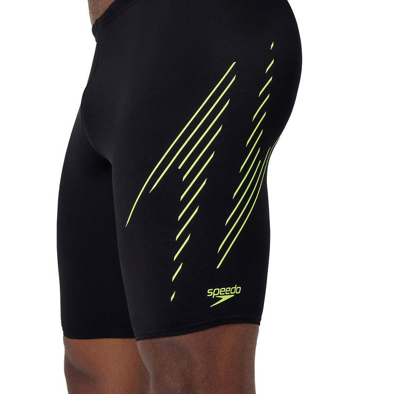 Speedo Mens Hyperboom Plcmnt Jammer-Black/Yellow